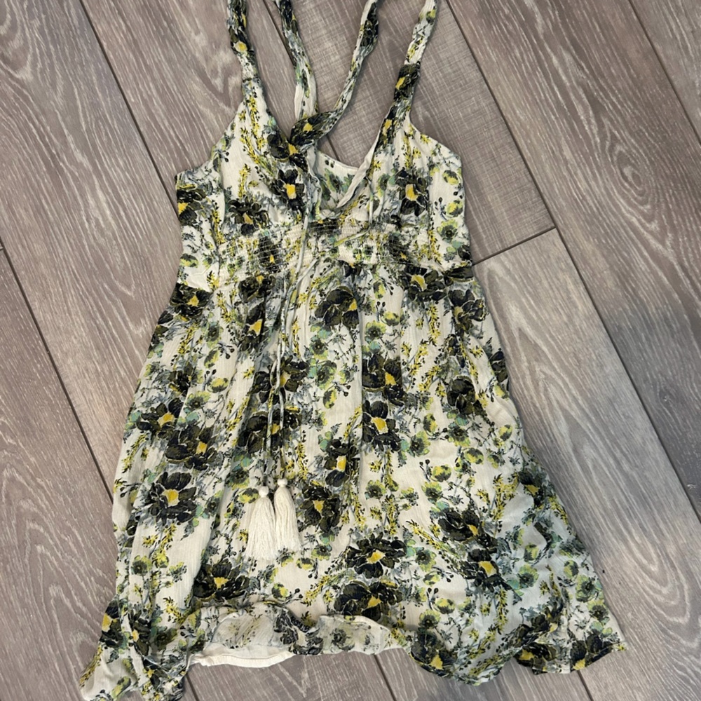 Free People Floral Camisole Dress - Black, Green, Yellow